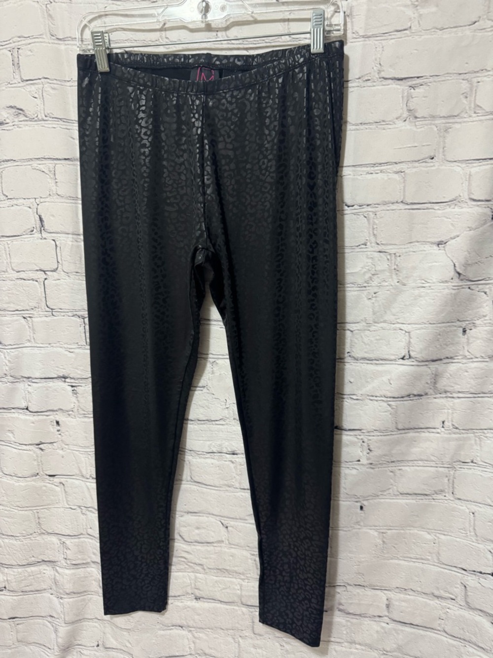 Worn once Material Girl Black Leopard-Print Leggings